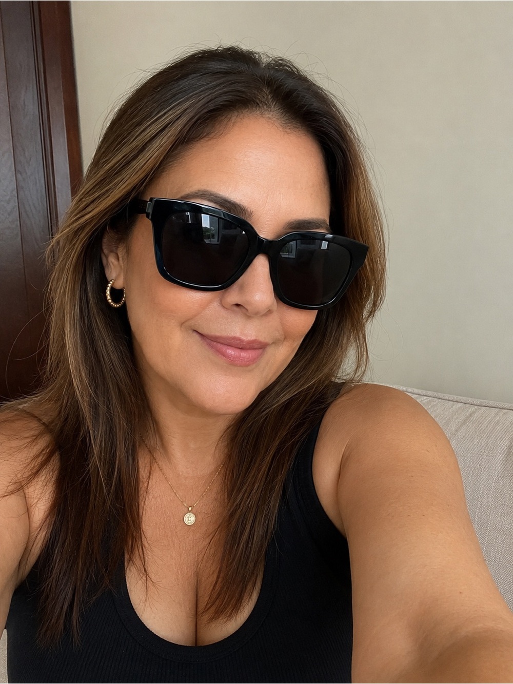 Diff Eyewear Black Cat-Eye Sunglasses